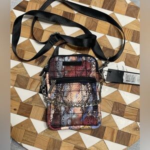 Tahari Women’s Crossbody Bag/Purse Kylie Abstract Snake Print NWT